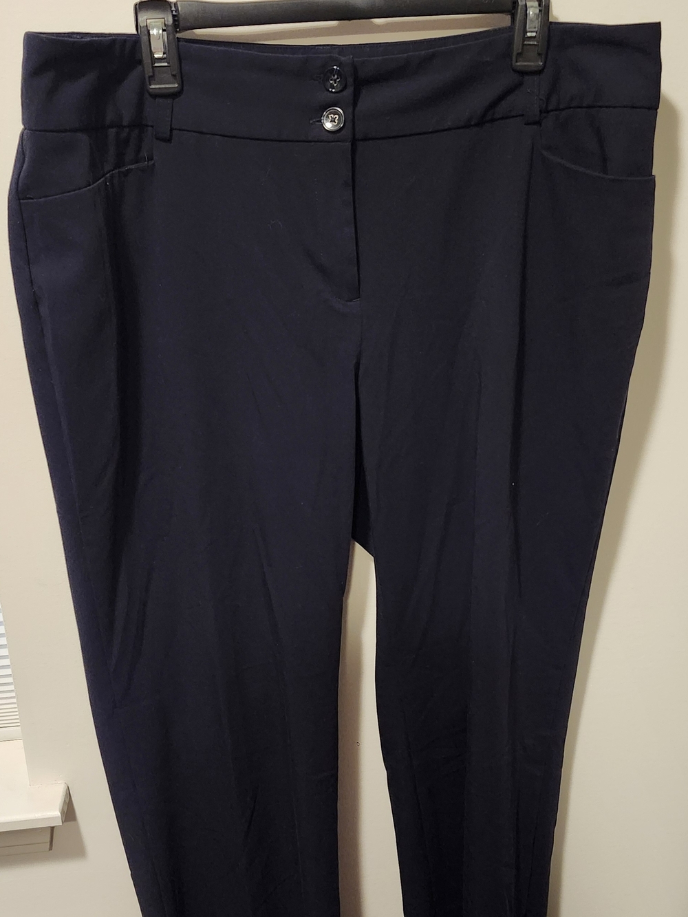 Alfani Navy Straight-Leg Dress Trousers